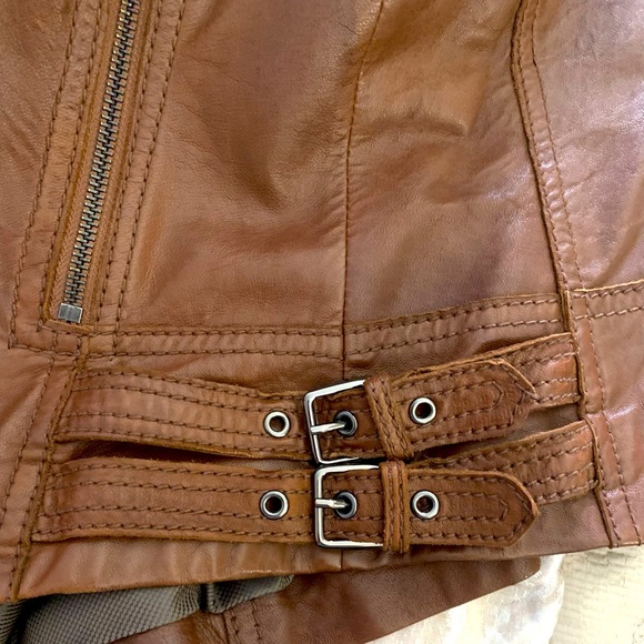 Marc New York rabbit fur collar bomber jacket, size medium - Picture 4 of 10